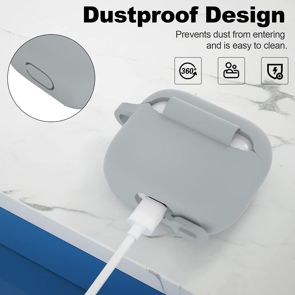 Techsuit silikonska futrola za Apple AirPods 3, siva