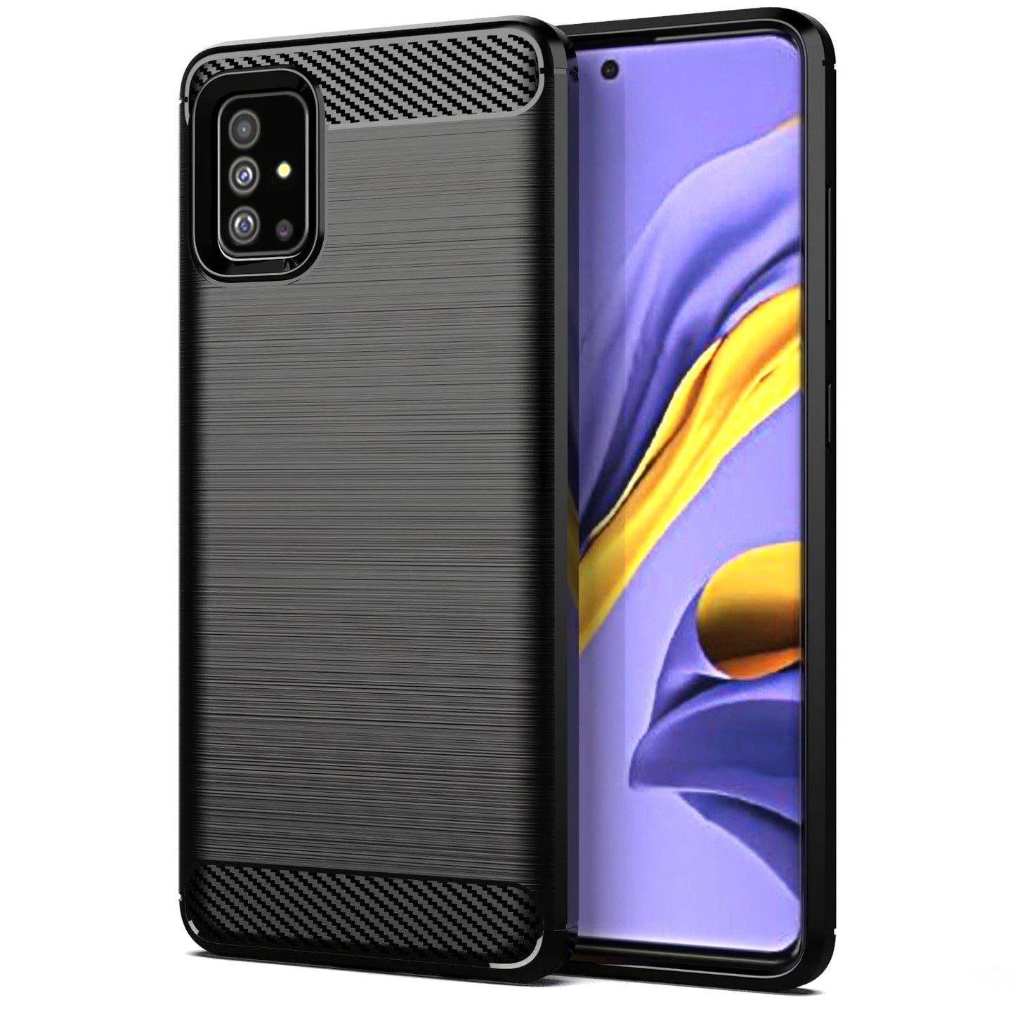 Maska za Samsung Galaxy A51 A515, OEM, Karbon, Crna