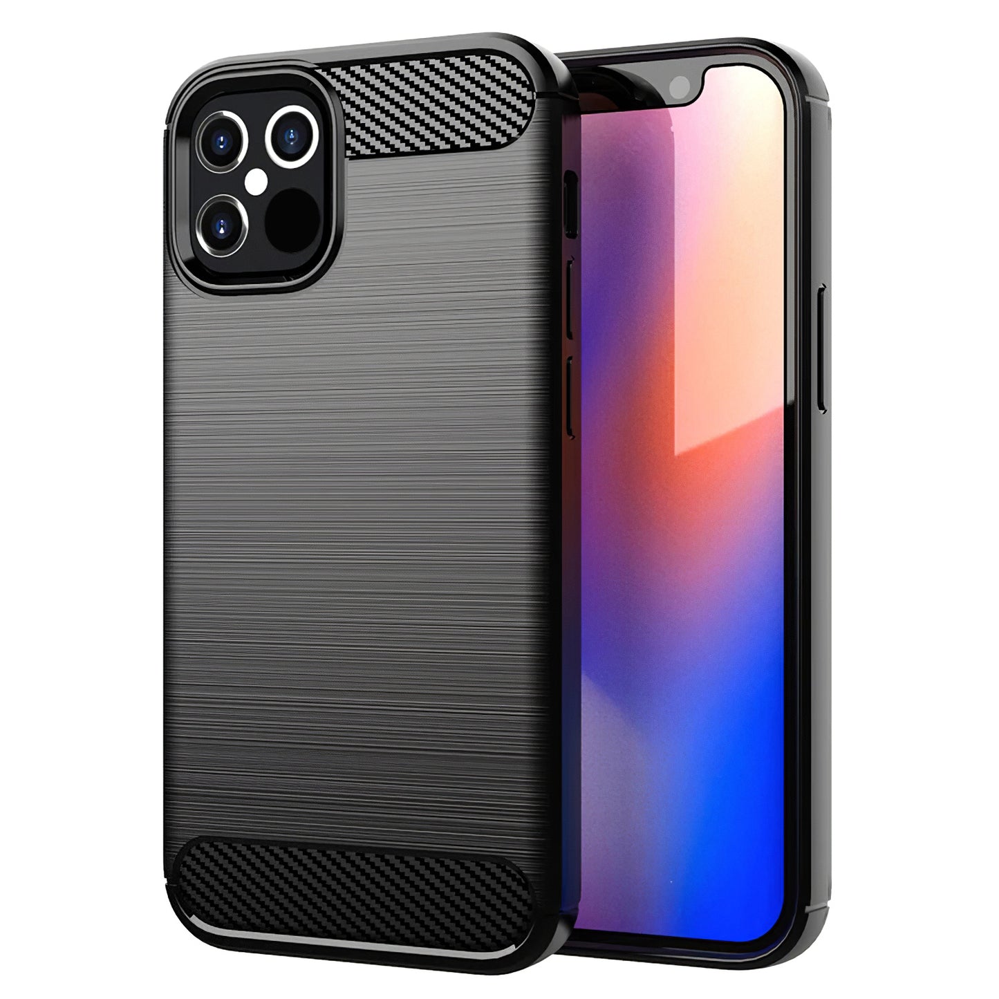 Maska za Apple iPhone 12 / 12 Pro, OEM, Karbon, Crna