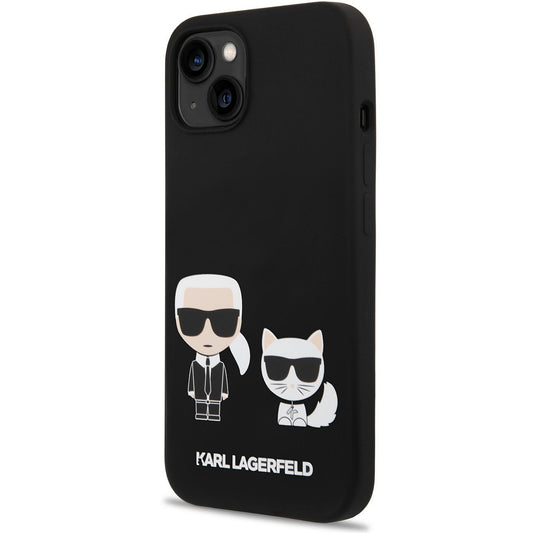MagSafe futrola za Apple iPhone 14 Plus, Karl Lagerfeld, Silikon Karl & Choupette, Crna