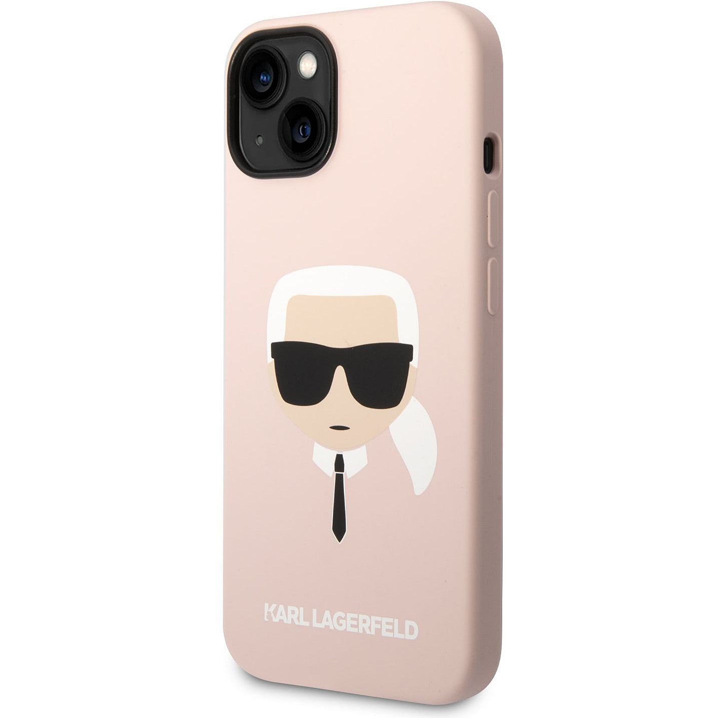Futrola za Apple iPhone 14 Plus, Karl Lagerfeld, Silikonska Karl's Head, Roza