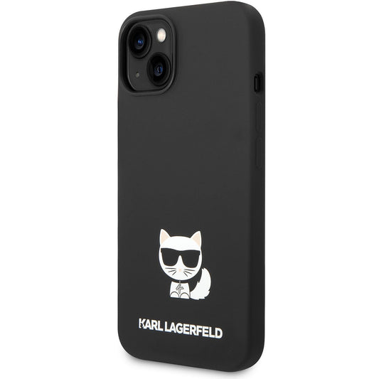 Maska za Apple iPhone 14 Plus, Karl Lagerfeld, Silicone Body Choupette, Crna