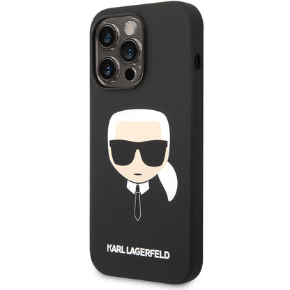 MagSafe futrola za Apple iPhone 14 Pro, Karl Lagerfeld, Silicone Karl Head, Crna