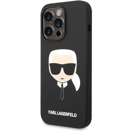 MagSafe futrola za Apple iPhone 14 Pro, Karl Lagerfeld, Silicone Karl Head, Crna