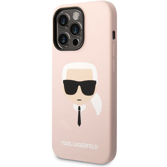 MagSafe futrola za Apple iPhone 14 Pro, Karl Lagerfeld, Silicone Karl Head, Roza