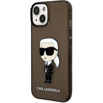 Futrola za Apple iPhone 14 Plus, Karl Lagerfeld, IML Ikonik NFT, Prozirno Crna