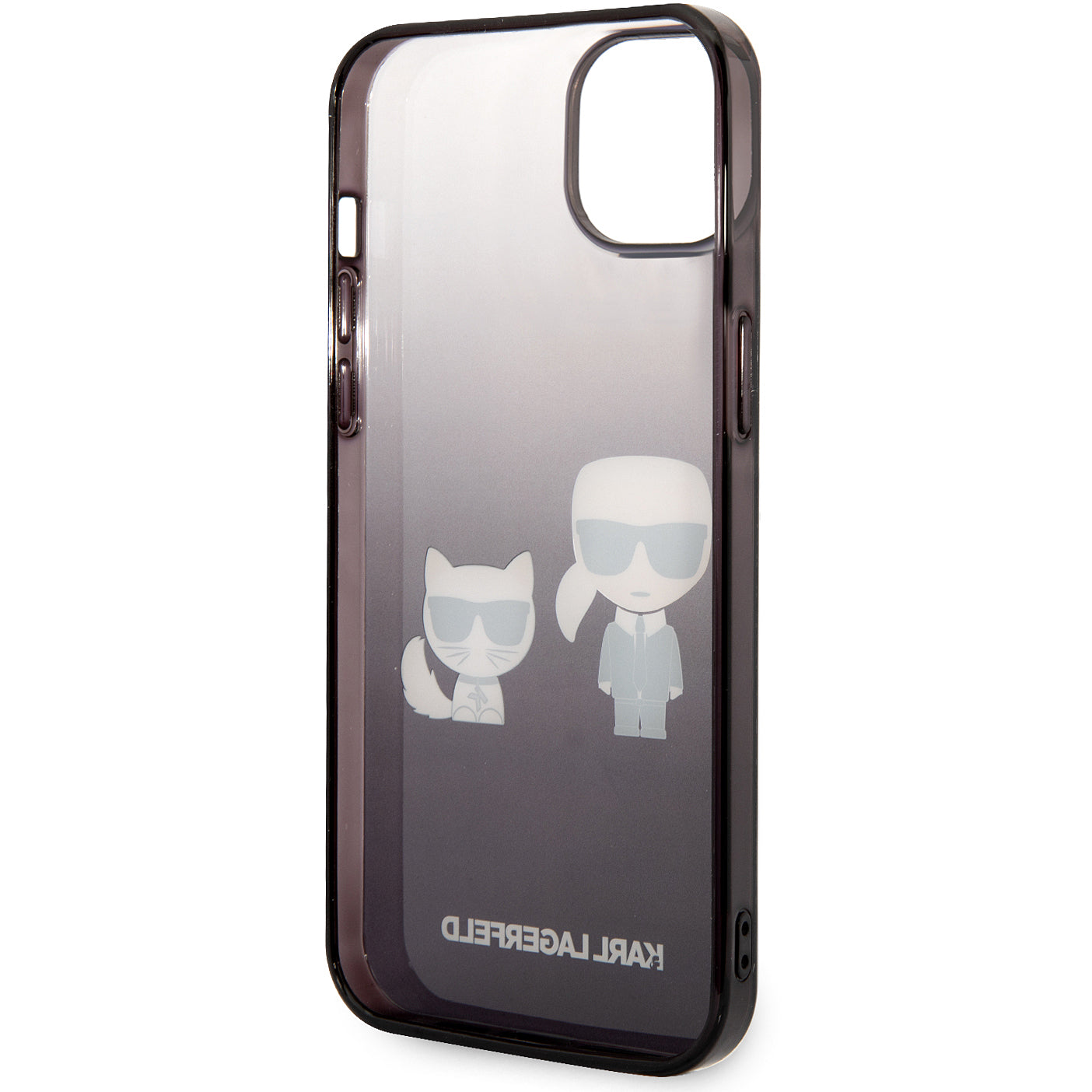 Futrola za Apple iPhone 14 Plus, Karl Lagerfeld, Gradient Karl & Choupette, Crna