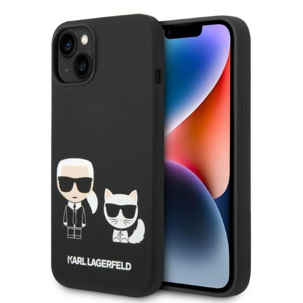 MagSafe futrola za Apple iPhone 14 Plus, Karl Lagerfeld, Silikon Karl & Choupette, Crna
