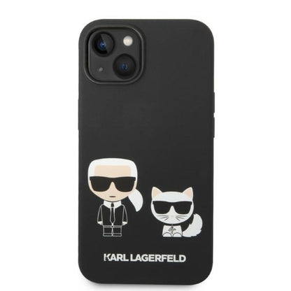 MagSafe futrola za Apple iPhone 14 Plus, Karl Lagerfeld, Silikon Karl & Choupette, Crna