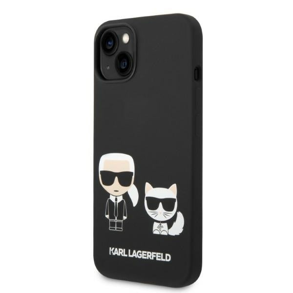 MagSafe futrola za Apple iPhone 14 Plus, Karl Lagerfeld, Silikon Karl & Choupette, Crna