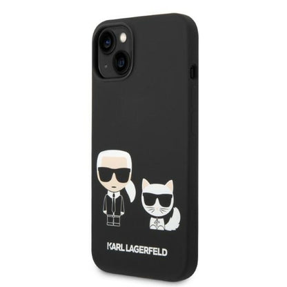 MagSafe futrola za Apple iPhone 14 Plus, Karl Lagerfeld, Silikon Karl & Choupette, Crna