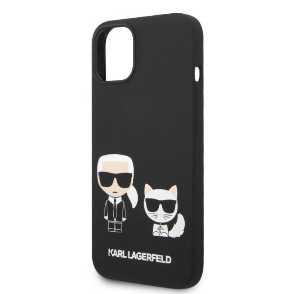 MagSafe futrola za Apple iPhone 14 Plus, Karl Lagerfeld, Silikon Karl & Choupette, Crna