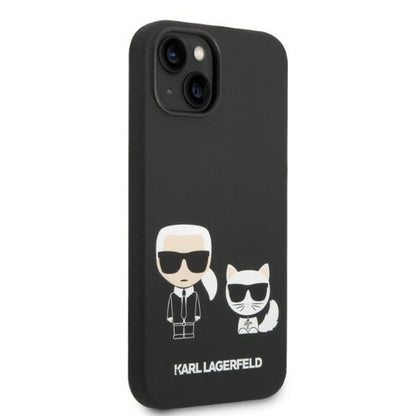 MagSafe futrola za Apple iPhone 14 Plus, Karl Lagerfeld, Silikon Karl & Choupette, Crna