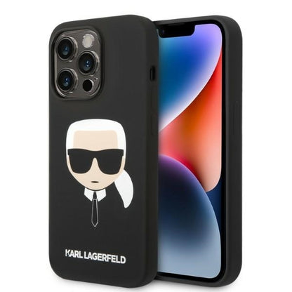 MagSafe futrola za Apple iPhone 14 Pro, Karl Lagerfeld, Silicone Karl Head, Crna