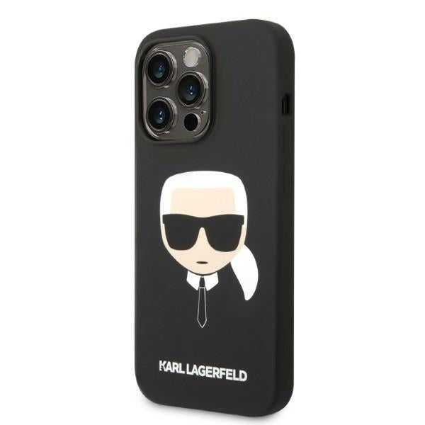 MagSafe futrola za Apple iPhone 14 Pro, Karl Lagerfeld, Silicone Karl Head, Crna