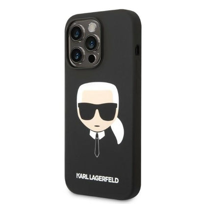 MagSafe futrola za Apple iPhone 14 Pro, Karl Lagerfeld, Silicone Karl Head, Crna