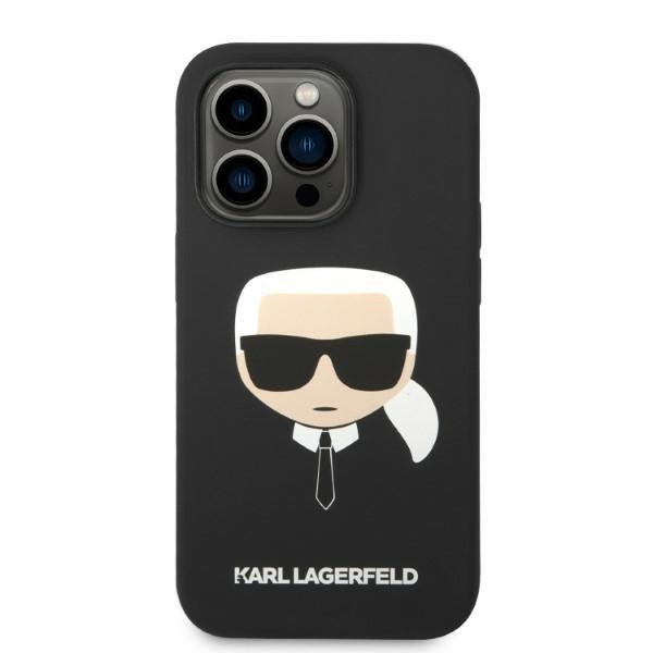 MagSafe futrola za Apple iPhone 14 Pro, Karl Lagerfeld, Silicone Karl Head, Crna