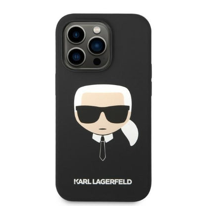 MagSafe futrola za Apple iPhone 14 Pro, Karl Lagerfeld, Silicone Karl Head, Crna