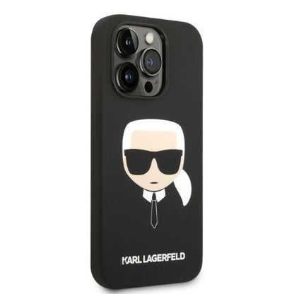 MagSafe futrola za Apple iPhone 14 Pro, Karl Lagerfeld, Silicone Karl Head, Crna