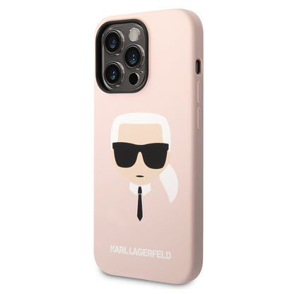 MagSafe futrola za Apple iPhone 14 Pro, Karl Lagerfeld, Silicone Karl Head, Roza