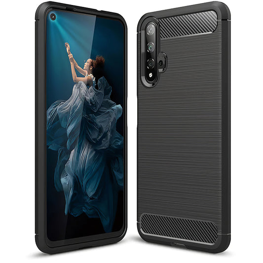Maska za Huawei nova 5T / Honor 20, OEM, Karbon, Crna