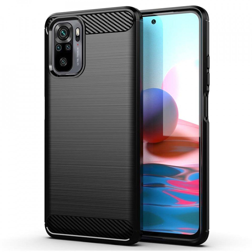 Maska za Xiaomi Redmi Note 10S / Note 10, OEM, Karbon, Crna