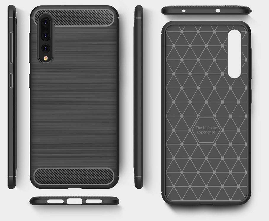 Maska za Huawei P20 Pro, OEM, Karbon, Crna