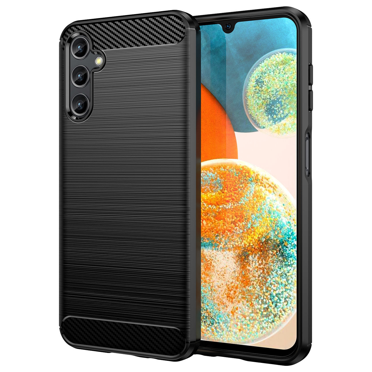 Maska za Samsung Galaxy A14 A145 / A14 5G A146, OEM, Karbon, Crna