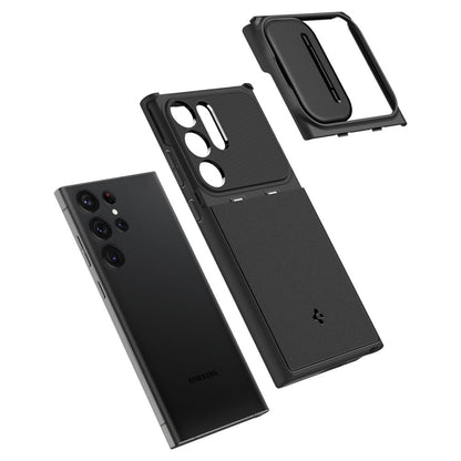 Futrola za Samsung Galaxy S23 Ultra S918, Spigen, OPTIK ARMOR, Crna ACS05639
