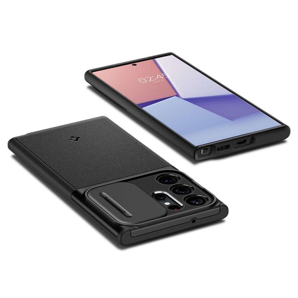 Futrola za Samsung Galaxy S23 Ultra S918, Spigen, OPTIK ARMOR, Crna ACS05639