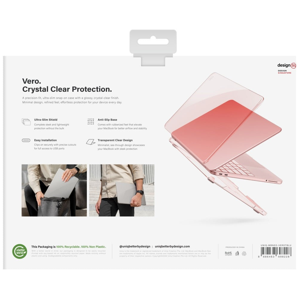 UNIQ Vero torbica za Apple MacBook Neo 13 inča, Prozirna