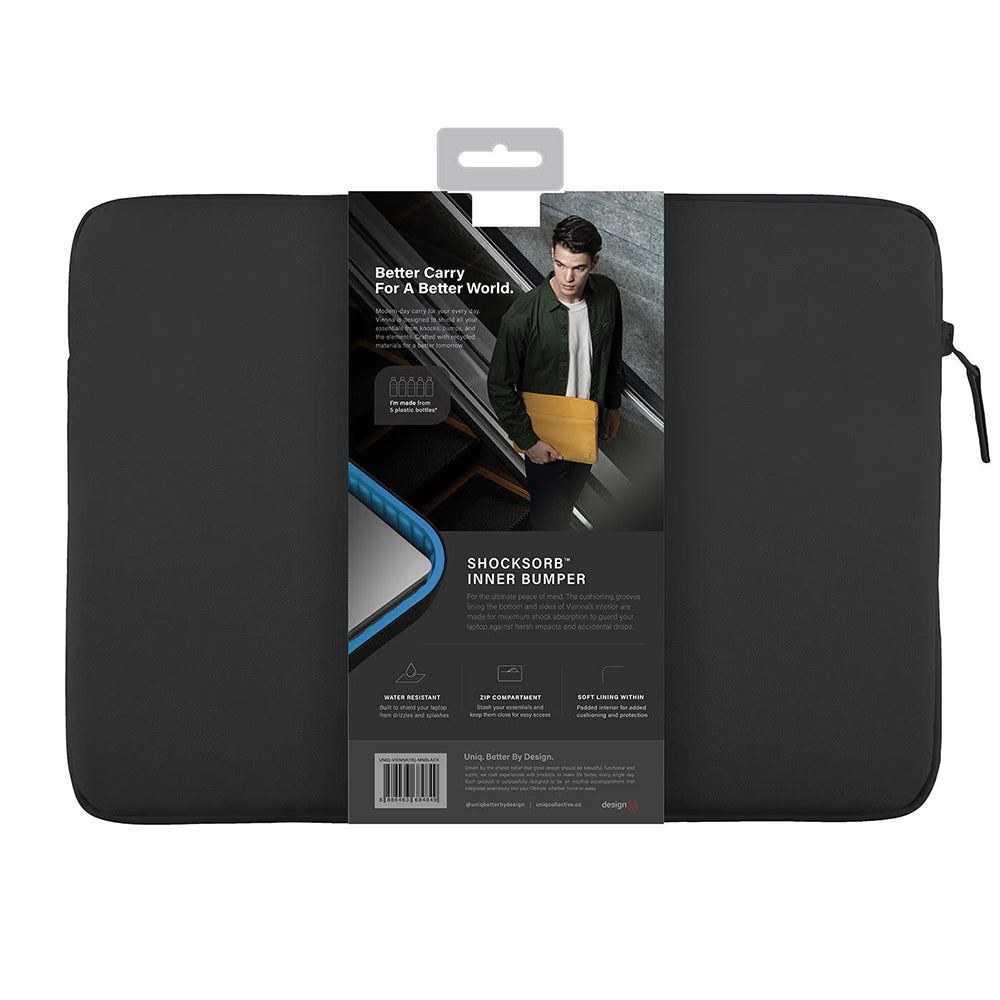 UNIQ Vienna torbica za laptop max. 16 inča, crna