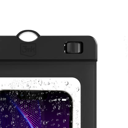 Univerzalna vodootporna futrola za telefon max. 7 inča, 3MK, Hydro, crna