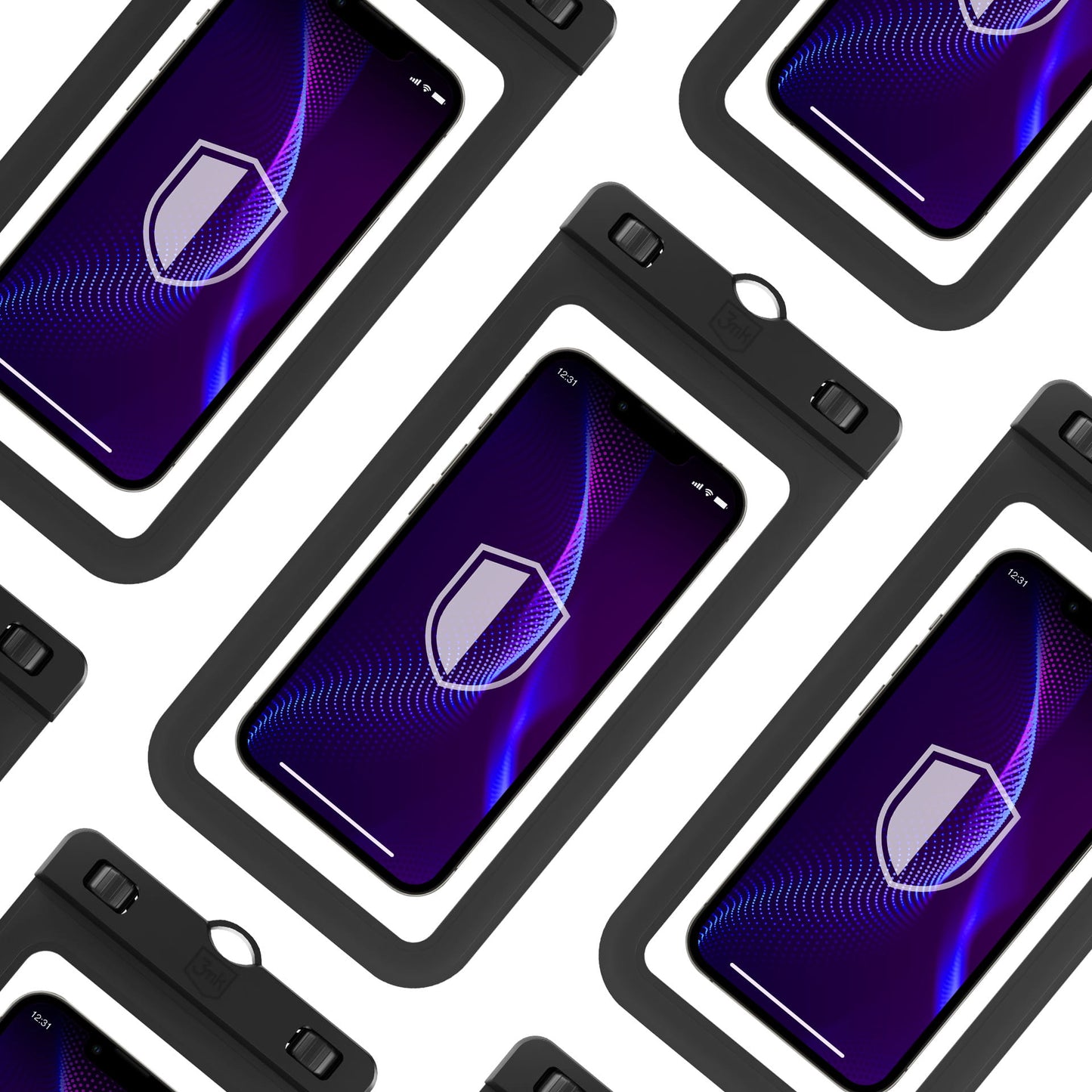 Univerzalna vodootporna futrola za telefon max. 7 inča, 3MK, Hydro, crna