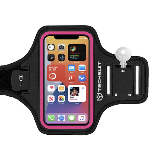 Univerzalna futrola za telefon max. 6.8 inča, Techsuit, Sports TH20, Roza