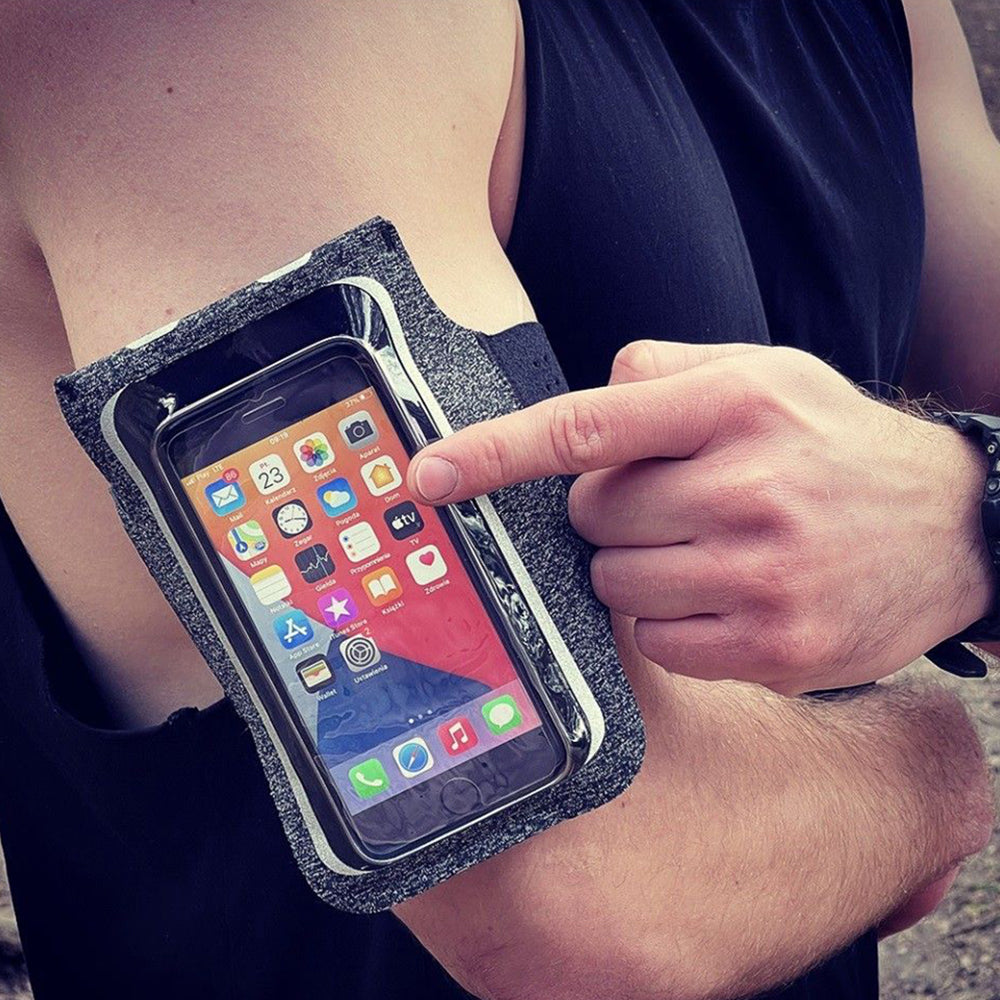 Univerzalna futrola za telefon max. 7 inča, Techsuit, Sports TH10, Crna