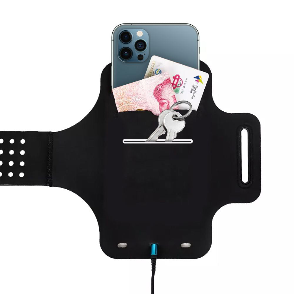 Univerzalna futrola za telefon max. 7 inča, Techsuit, Sports TH10, Crna