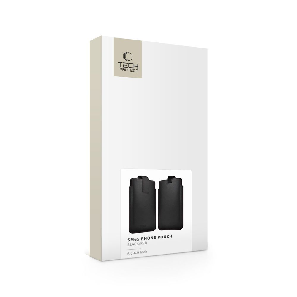 Univerzalna futrola za telefon, Tech-Protect, SM65, Crno-Crvena