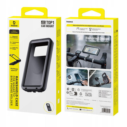 Univerzalna Vodootporna Torbica kompatibilna s Magnetnim Nosačem za Bicikl, Baseus, PrimeTrip VB1, Crna C0013D01