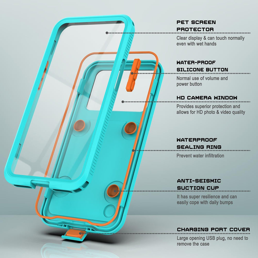Univerzalna vodootporna futrola za telefon max. 6.1 inča, ShellBox, AirBox, Plava