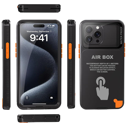 Univerzalna vodootporna futrola za telefon max. 6.1 inča, ShellBox, AirBox, Crna