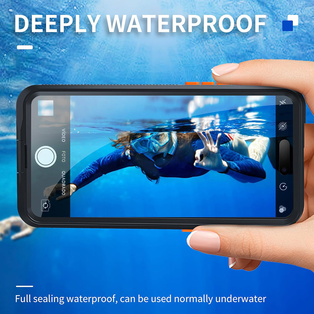 Univerzalna vodootporna futrola za telefon max. 6.1 inča, ShellBox, AirBox, Crna