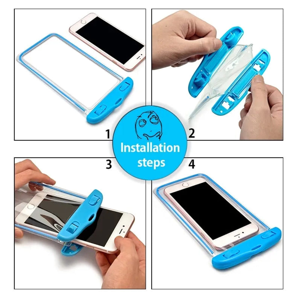 Univerzalna vodootporna futrola za telefon max. 6.5 inča, Techsuit, Crna