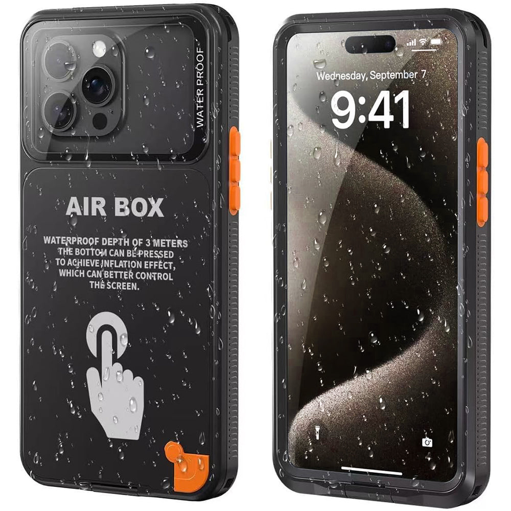 Univerzalna vodootporna futrola za telefon max. 6.7 inča, ShellBox, AirBox, Crna