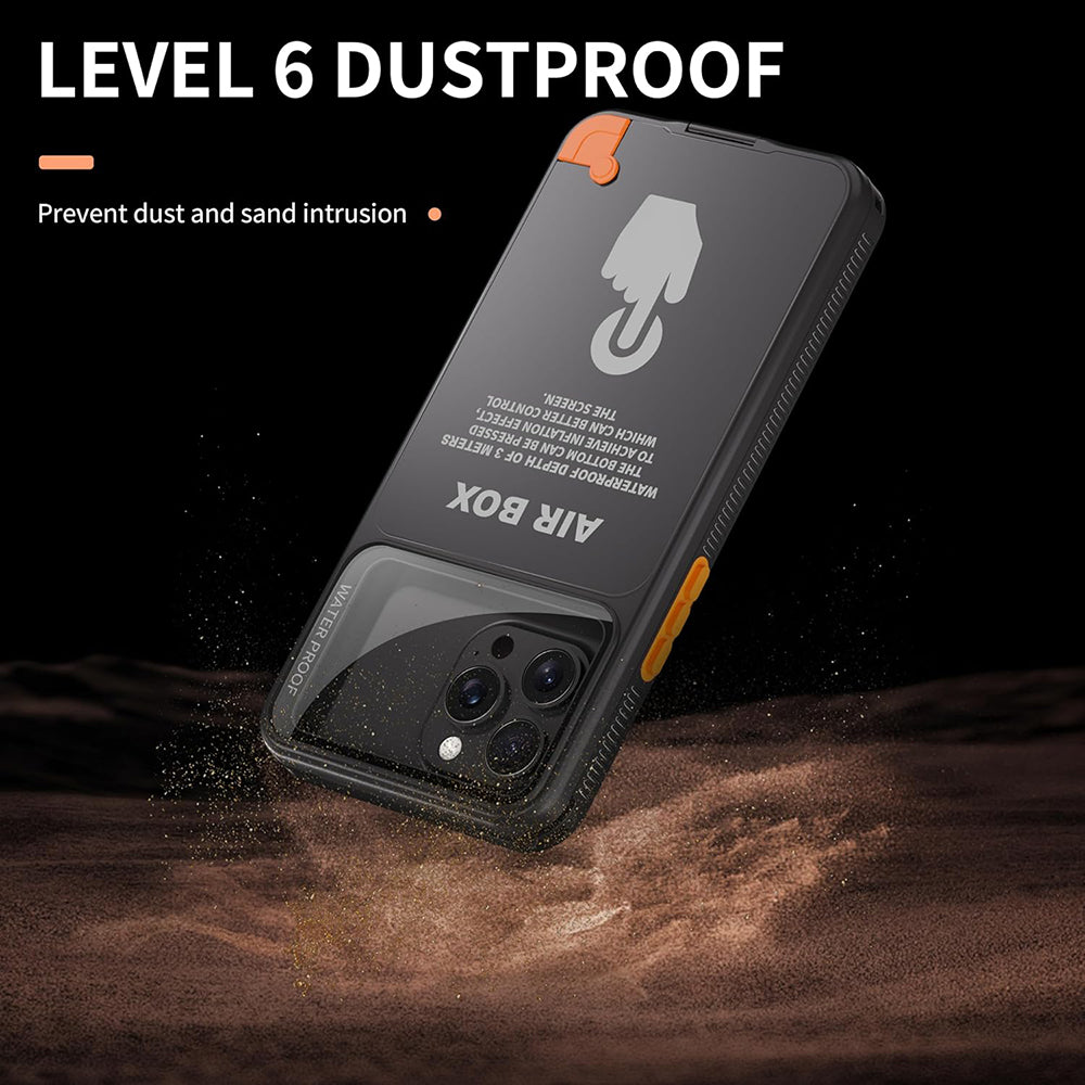 Univerzalna vodootporna futrola za telefon max. 6.7 inča, ShellBox, AirBox, Crna