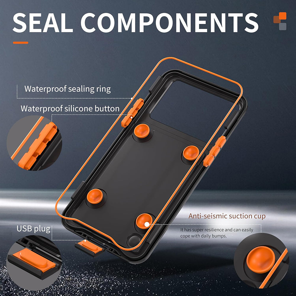 Univerzalna vodootporna futrola za telefon max. 6.7 inča, ShellBox, AirBox, Crna