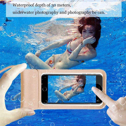 Univerzalna vodootporna futrola za telefon max. 6.8 inča, Techsuit, TWC1, Zlatna