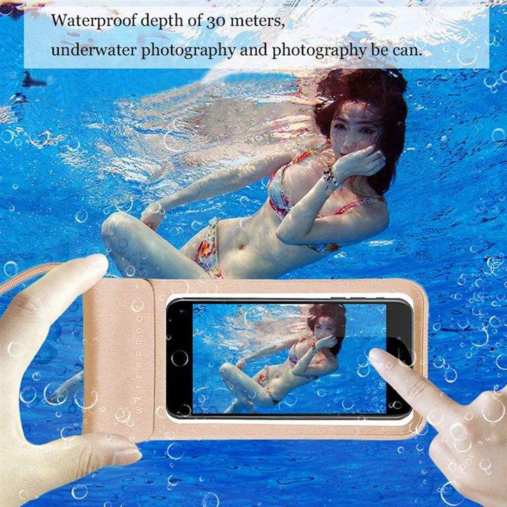 Univerzalna vodootporna futrola za telefon max. 6.8 inča, Techsuit, TWC1, Tirkizna