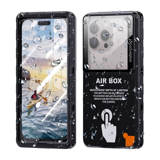 Univerzalna vodootporna futrola za telefon max. 6.9 inča, ShellBox, AirBox, Crna