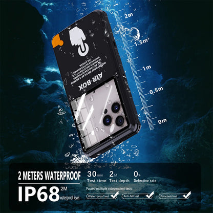Univerzalna vodootporna futrola za telefon max. 6.9 inča, ShellBox, AirBox, Crna